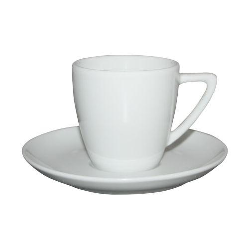 Witte Classic koffiekop en schotel laten bedrukken met je eigen logo